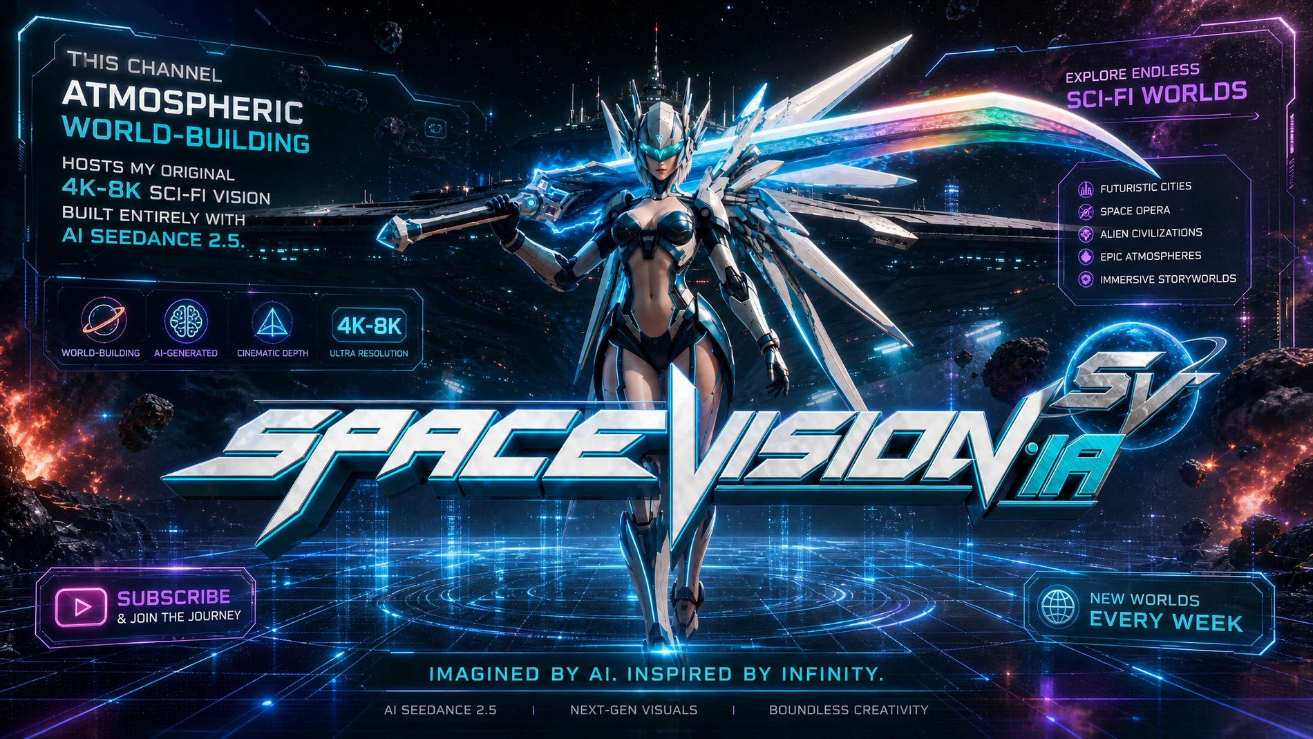 Space Vision IA — construcción de mundos de ciencia ficción generados con IA